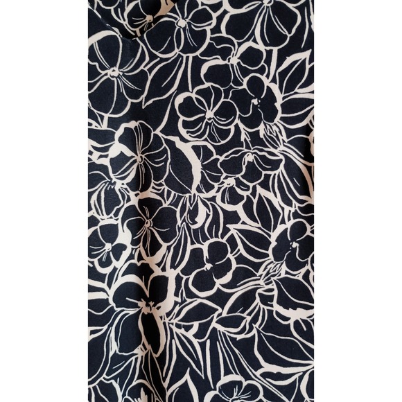 Tommy Hilfiger Navy White Floral V-Neck Shift Dress Size 10 Casual Office Chic - Picture 5 of 11